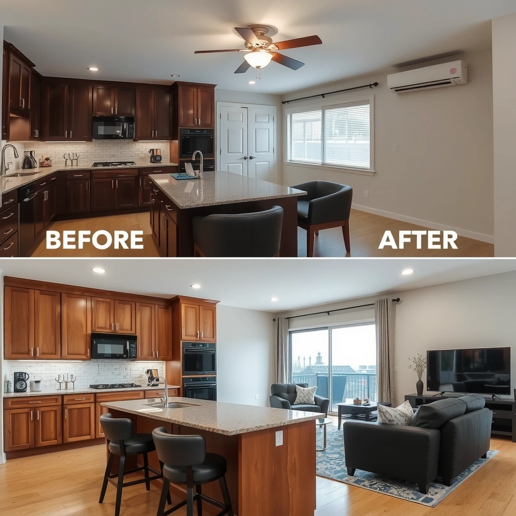 Interior renovation and remodeling project